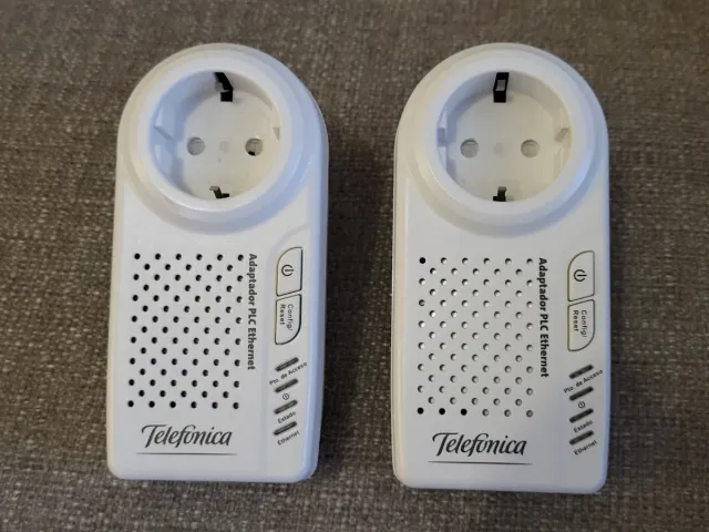 2 Adaptadores PLC Ethernet Telefonica APF210D