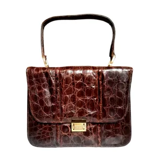 Bolso Cocodrilo Vintage Brillante