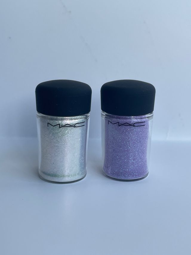 MAC cosmetics 2 Pigmentos (Plata y Morado)
