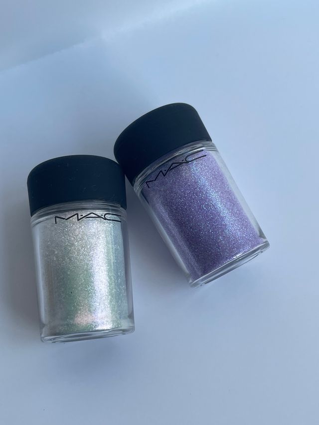 MAC cosmetics 2 Pigmentos (Plata y Morado)