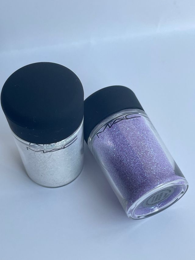 MAC cosmetics 2 Pigmentos (Plata y Morado)