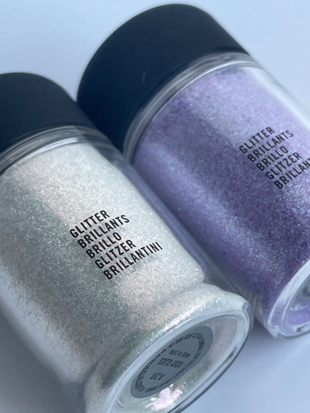 MAC cosmetics 2 Pigmentos (Plata y Morado)