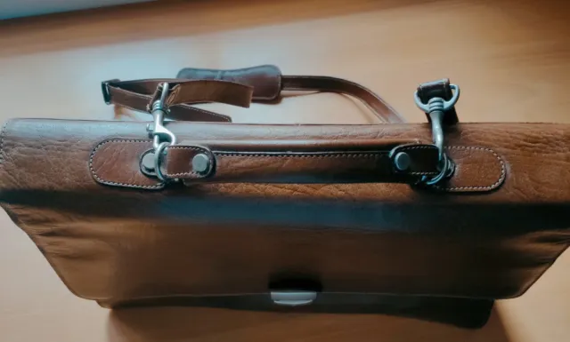 Maletín ejecutivo vintage marrón polipiel