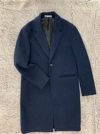 Zara Cappotto Uomo Blu Taglia M