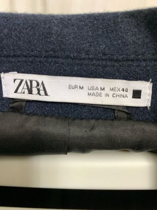 Zara Cappotto Uomo Blu Taglia M