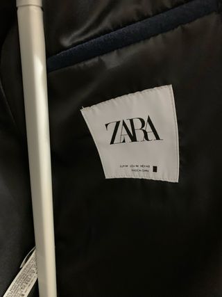 Zara Cappotto Uomo Blu Taglia M