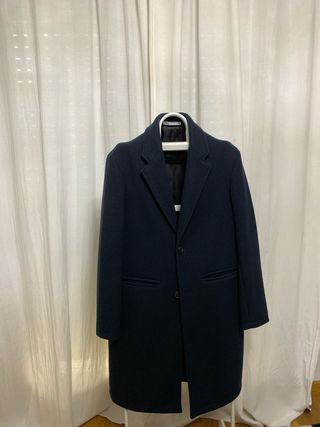 Zara Cappotto Uomo Blu Taglia M