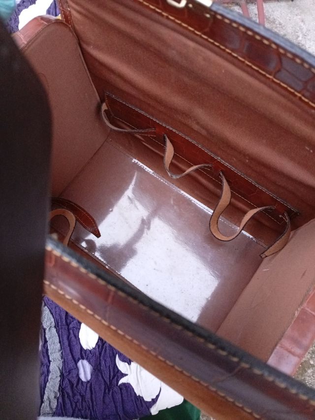 Maletín piel vintage seguridad