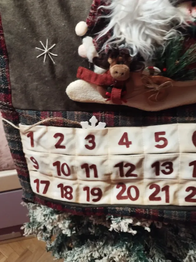 Calendario Adviento Navideño Tela
