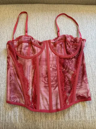 Corsé Shein Talla S Rojo/Rosa