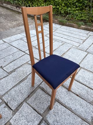 4 Sillas Comedor Madera Azul (25€x4)