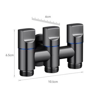 Válvula triple salida acero inoxidable