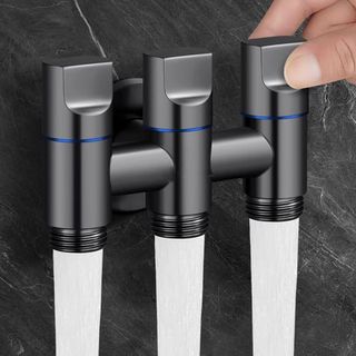 Válvula triple salida acero inoxidable