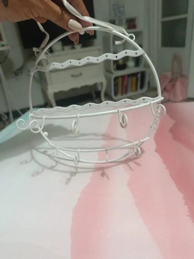 Expositor Joyería Colgante Blanco