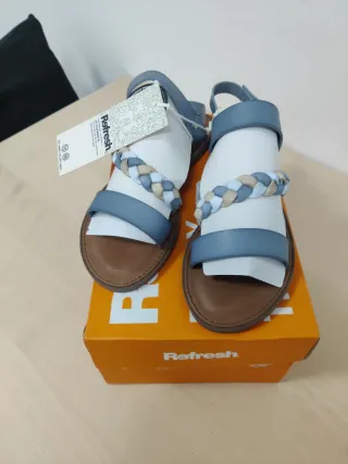 Sandalias Refresh Azul Vaquero Beige Talla 38