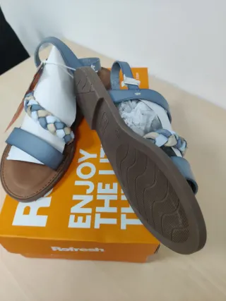 Sandalias Refresh Azul Vaquero Beige Talla 38