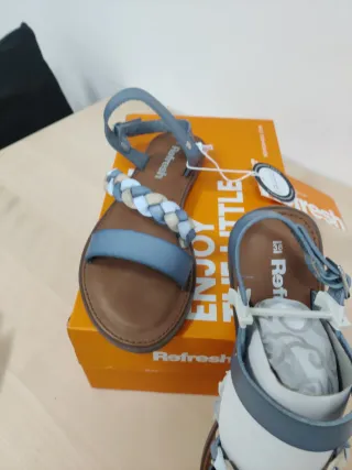 Sandalias Refresh Azul Vaquero Beige Talla 38