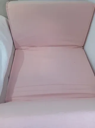 Sofá cama individual rosa