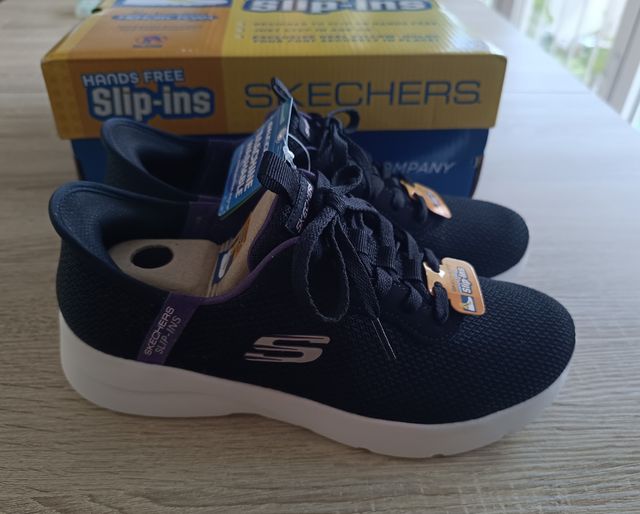 Skechers Slip-ins Mujer Negro/Morado Nuevas