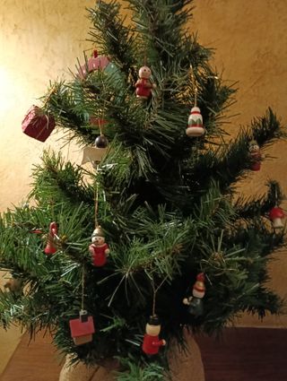 Albero di Natale decorato illuminato