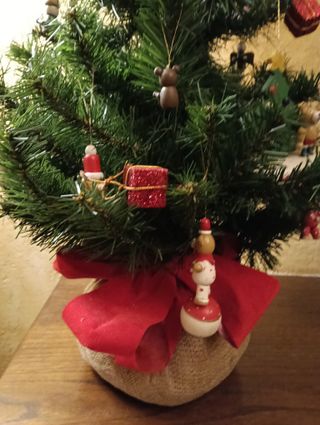 Albero di Natale decorato illuminato