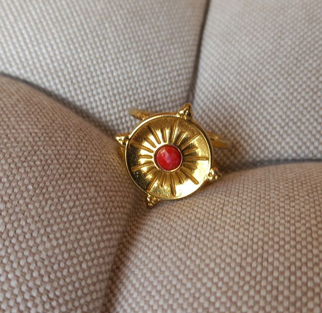 Anillo Estrella de los Vientos Ajustable