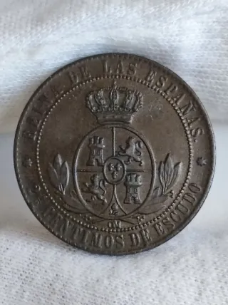  Isabel II  2 1/2 Céntimo de escudo 1867 * Sevilla