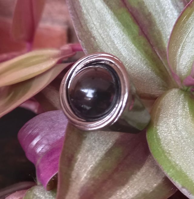 Anillo bisutería negro T 18 mm Vintage