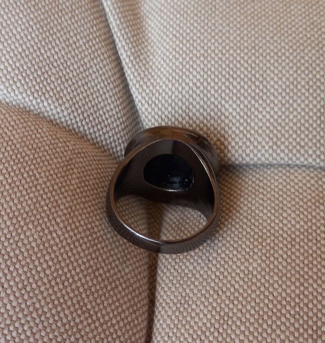Anillo bisutería negro T 18 mm Vintage