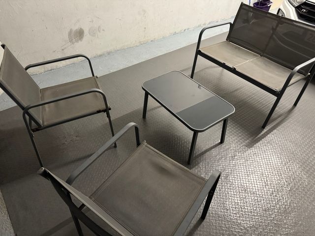 Conjunto Muebles Jardín: Banco y Sillas