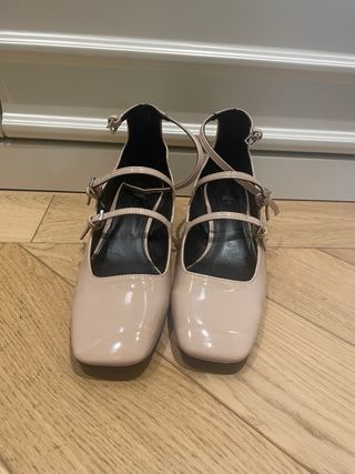 Zapatos Mary Jane Beige