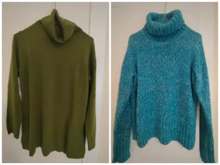 Lote 2 jerseys cuello alto mujer