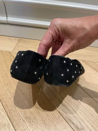 Bailarinas negras Zara con brillantitos T.39
