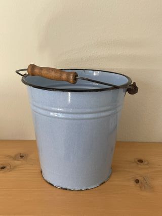 Secchio in metallo smaltato Bianco