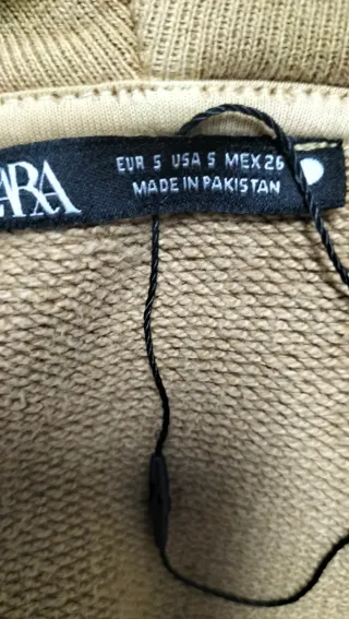 Sudadera Zara Beige Talla S