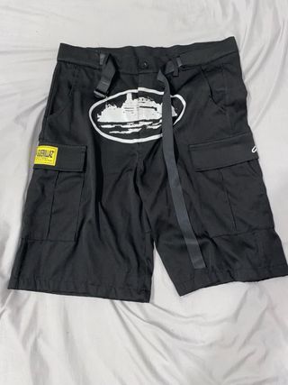 Pantalón cargo negro con logo corteiz