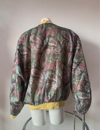 Chaqueta bomber amarilla reversible