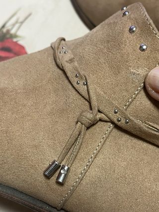 Botines beige mujer 
