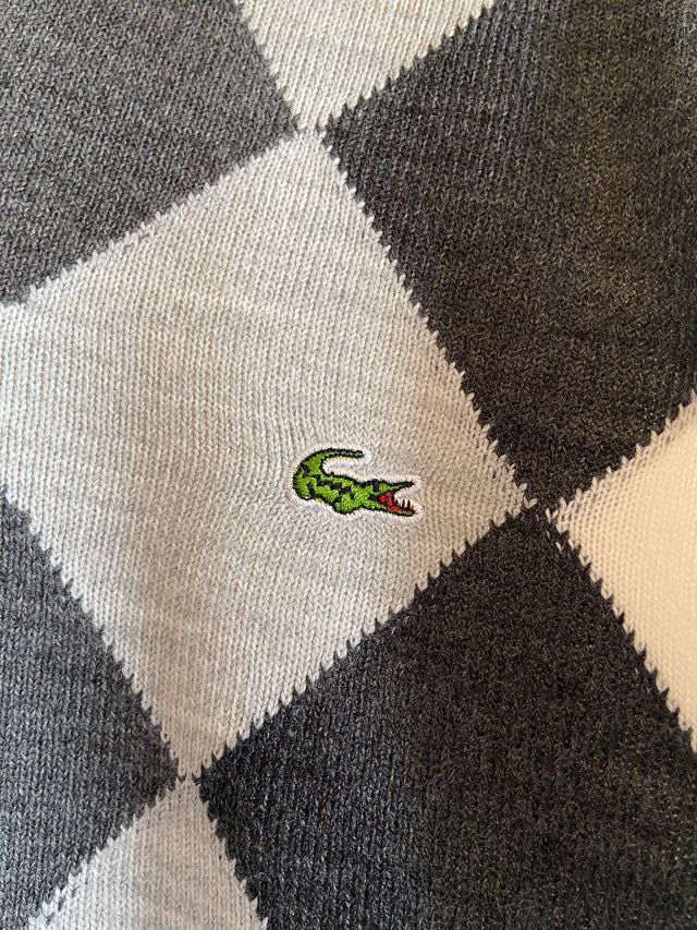 Jersey Lacoste Gris y Blanco Talla XL