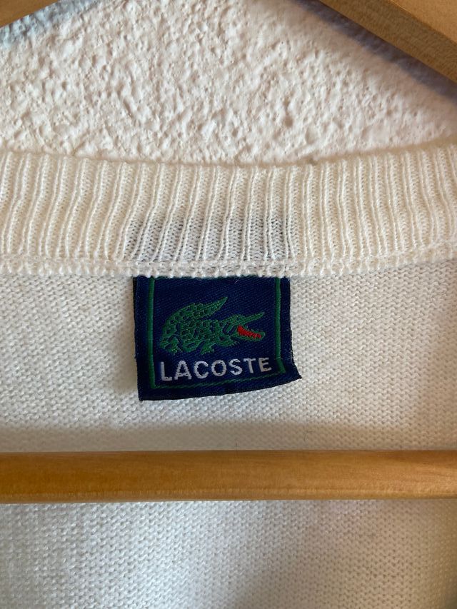 Jersey Lacoste Gris y Blanco Talla XL