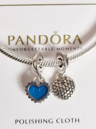 Charm Colgante Doble Corazónes Mamá e Hijo