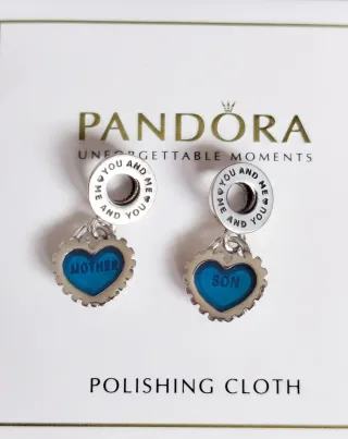 Charm Colgante Doble Corazónes Mamá e Hijo