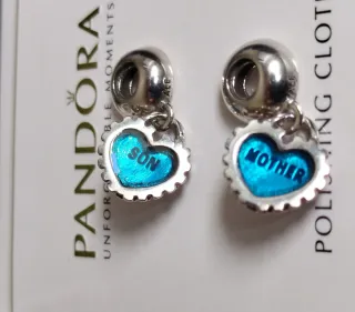 Charm Colgante Doble Corazónes Mamá e Hijo