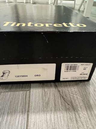 Zapatos de fiesta dorados Tintoretto