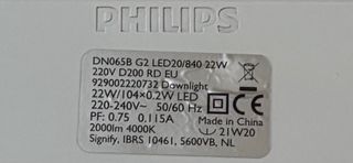 2 Downlight LED PHILIPS en color blanco