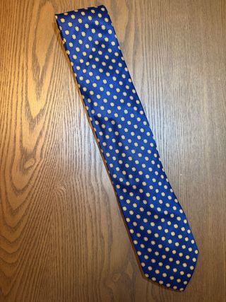 Corbata Saville Row Company Azul y Dorada