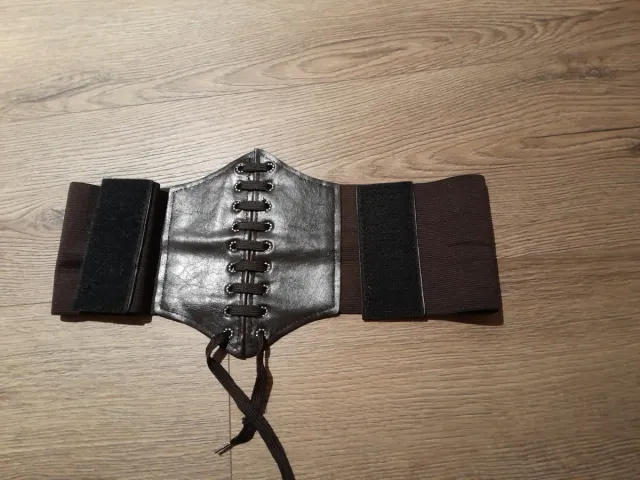 Cinturón ancho tipo corsé pirata, talla S