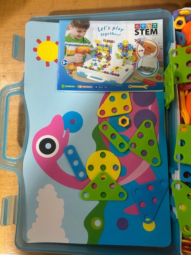 Set construcción STEM con taladro juguete