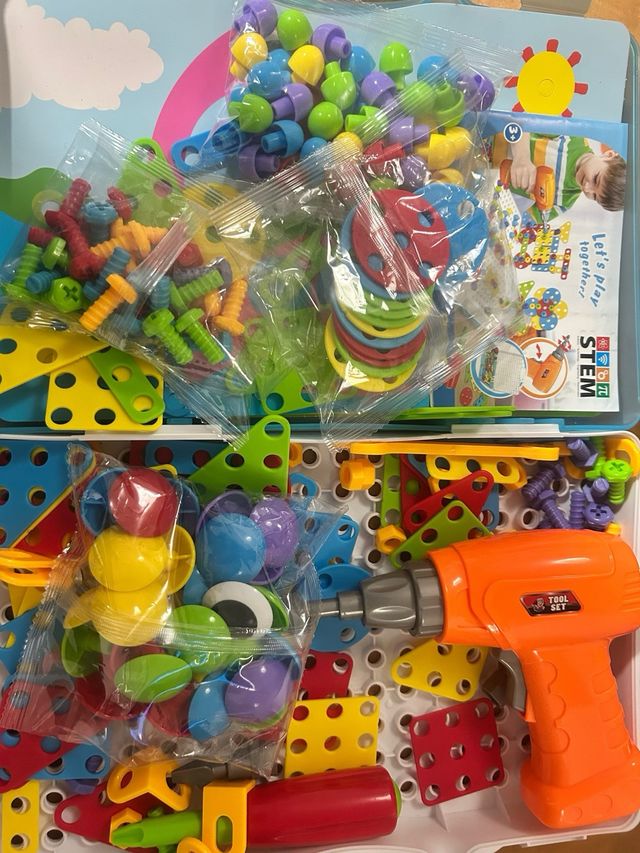 Set construcción STEM con taladro juguete