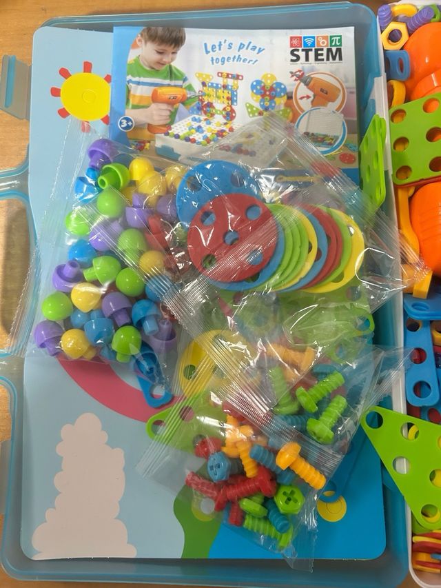 Set construcción STEM con taladro juguete